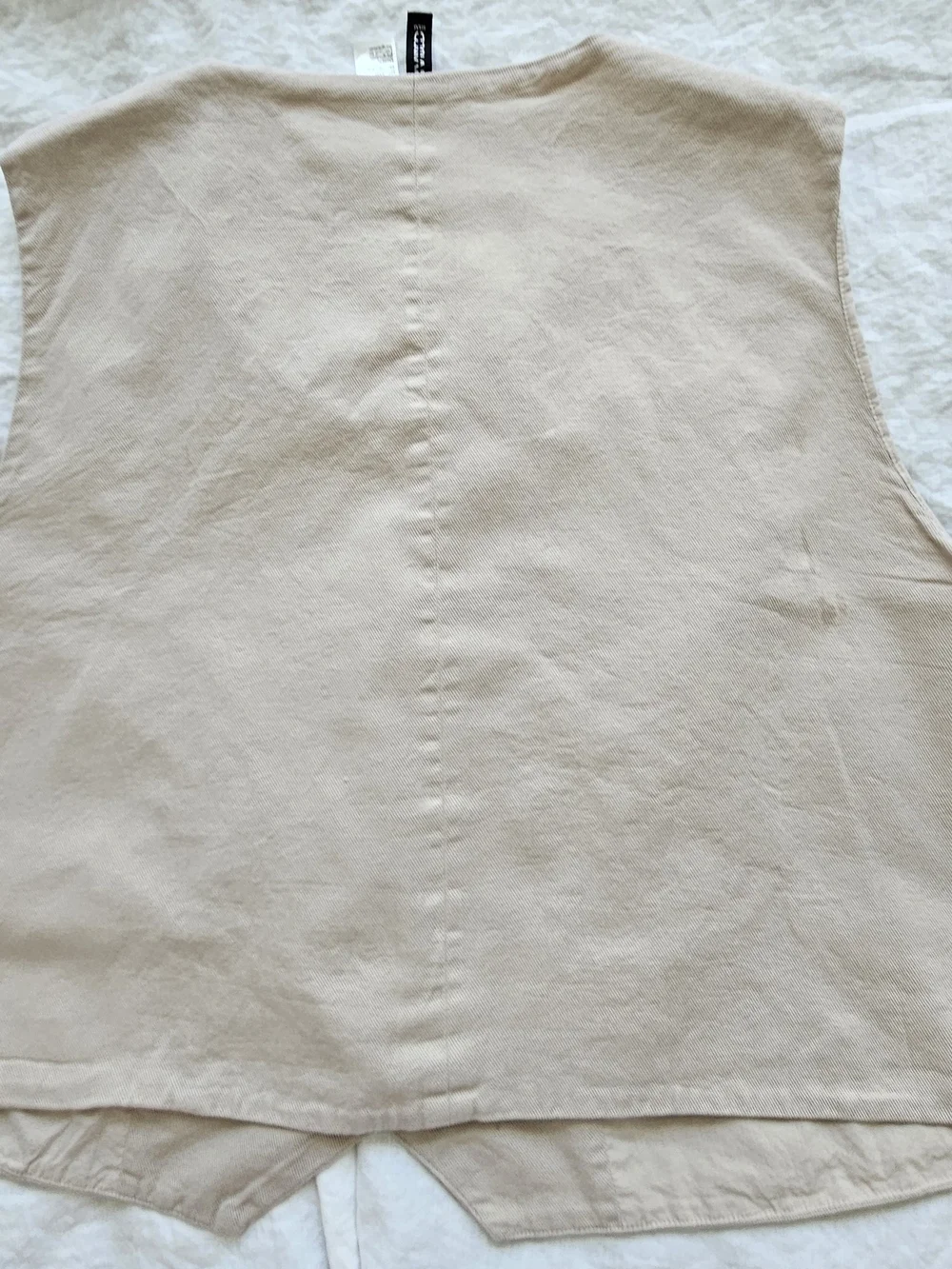 H&M Beige  Asymmetrical Wrap-Front Cotton Vest Size XXL - Picture 7 of 7